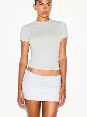SKIMS Cotton Jersey T-Shirt - Light Heather Grey S